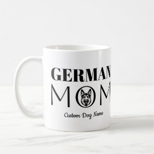 German MOM Birthday Gift For Mum, Dog Mum Coffee Mug