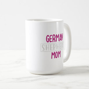 German Mum Funny Dog Lover Pink Typography Coffee  Mug