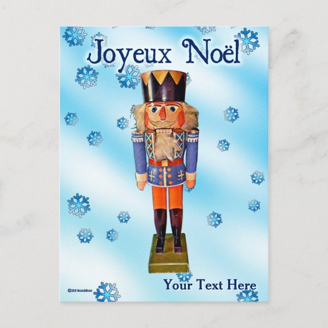 German Nutcracker - Joyeux Noël Postcard (Front)