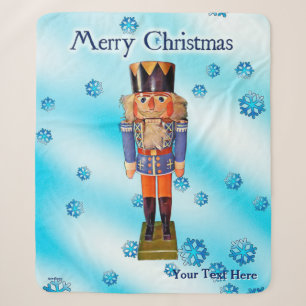 German Nutcracker - Merry Christmas Sherpa Blanket