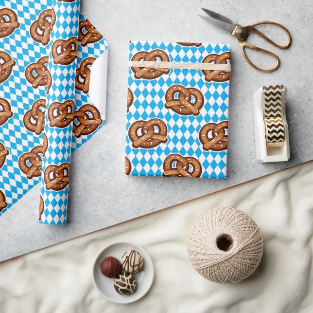 German Octoberfest Pretzels  Wrapping Paper (Crafts)