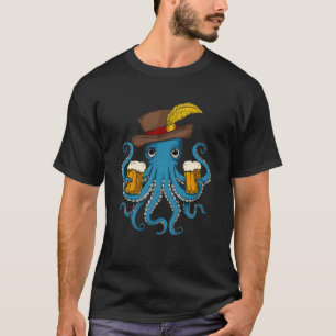 German Octopus Oktoberfest Funny Bavarian Festival T-Shirt