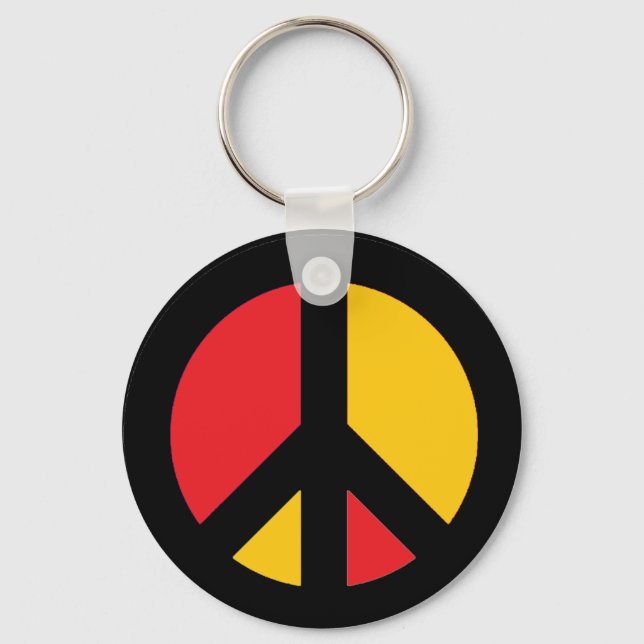 German Peace Symbol Key Ring (Front)