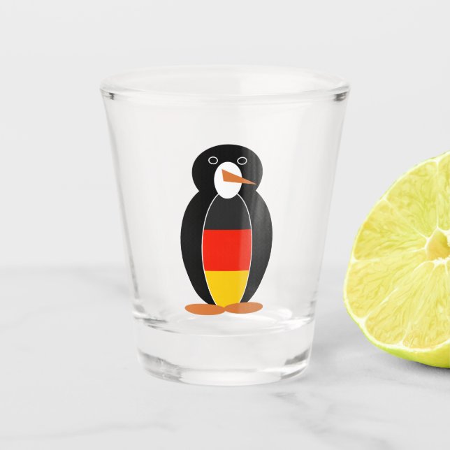 German Penguin -- Deutsch Pinguin Shot Glass (Front)