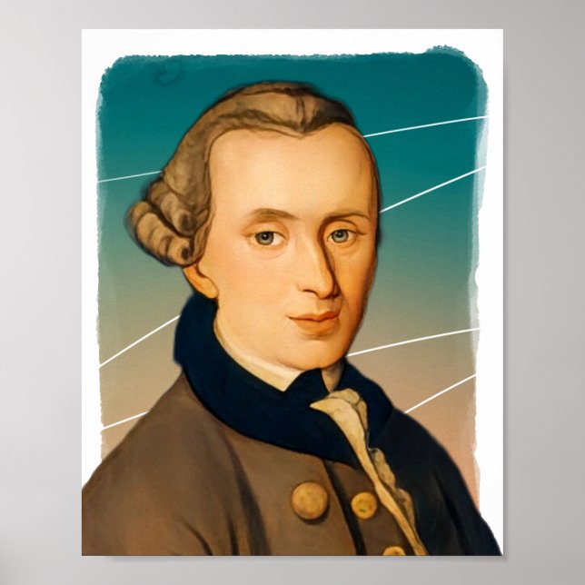 German Philosopher Immanuel Kant illustration  Poster (Front)