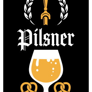 German Pilsner Beer Drinkers Tea Towel
