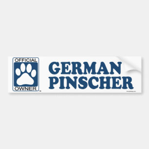 German Pinscher Blue Bumper Sticker