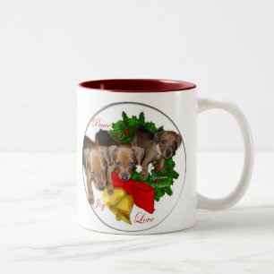 German Pinscher Christmas Gifts Two-Tone Coffee Mug