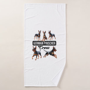 German Pinscher Crew  Bath Towel