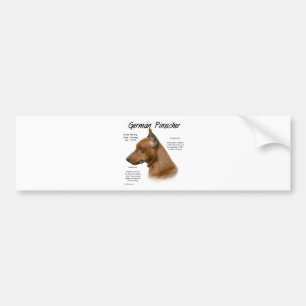 German Pinscher History Design Bumper Sticker