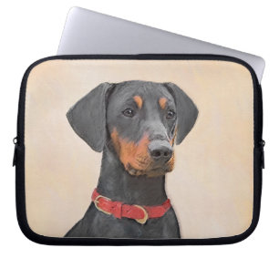 German Pinscher Painting Original Animal Art Laptop Sleeve