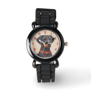 German Pinscher Painting Original Animal Art Watch
