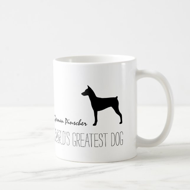 German Pinscher Silhouette World's Greatest Dog Coffee Mug (Right)