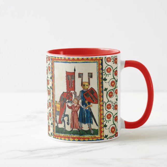 GERMAN POET AS TEUTONIC KNIGHT MEDIEVAL MINIATURE  MUG (Right)