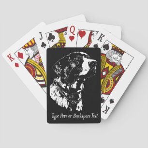German Pointer Cards Custom Dog Art Playing Cards