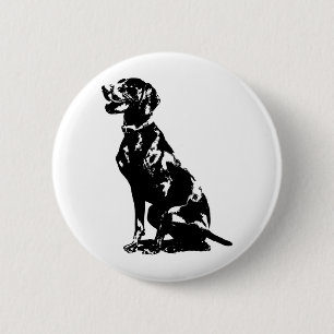 German Pointer Silhouette 6 Cm Round Badge