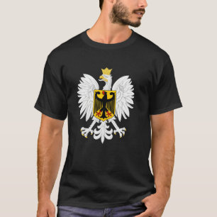 German Polish Flag Eagle Germany Poland Mix Herita T-Shirt