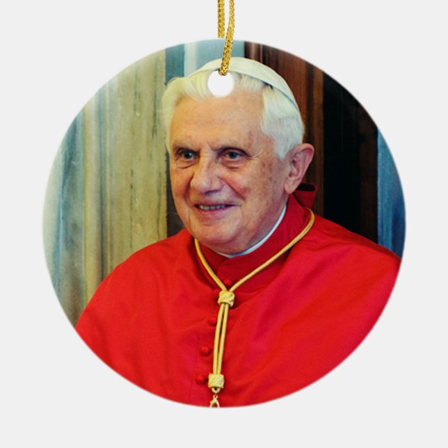 German Pope Benedict Ceramic Ornament (Front)