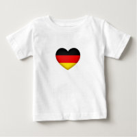 German Pride Black Red Gold Heart Emblem