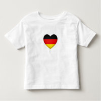 German Pride Black Red Gold Heart Emblem