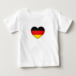 German Pride Red Blwck Gold Heart Emblem Baby T-Shirt