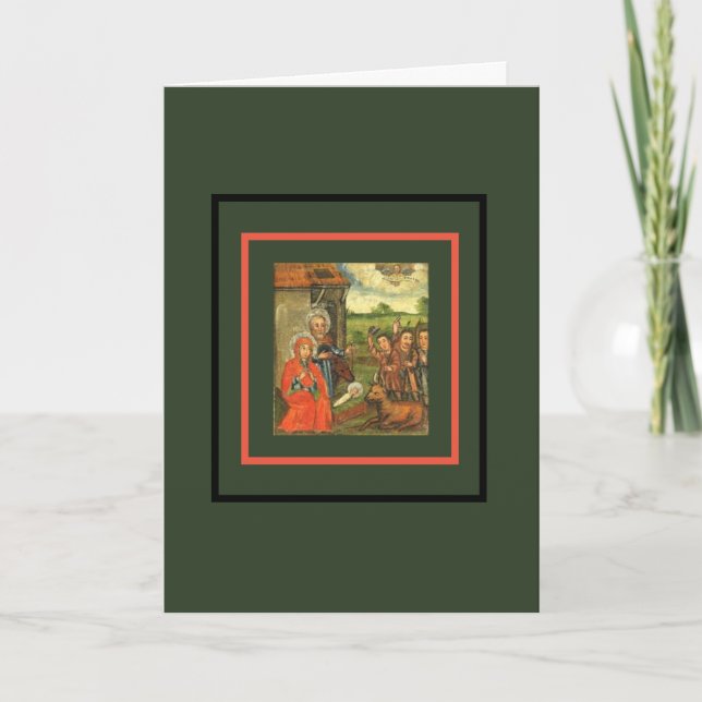 GERMAN RENAISSANCE Folded Greeting Card  NATIVITY (Front)