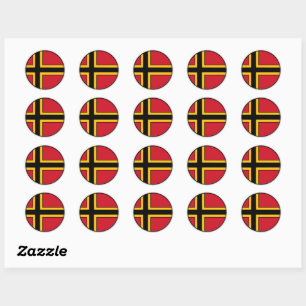 German Resistance Flag Classic Round Sticker