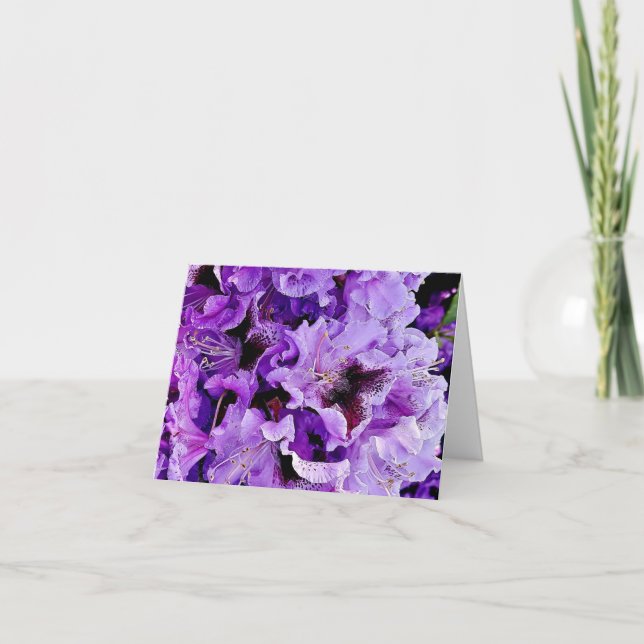 German Rhododendron Thank You Card (Front)