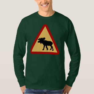 German Road Sign, Moose,  Elk crossing T-Shirt