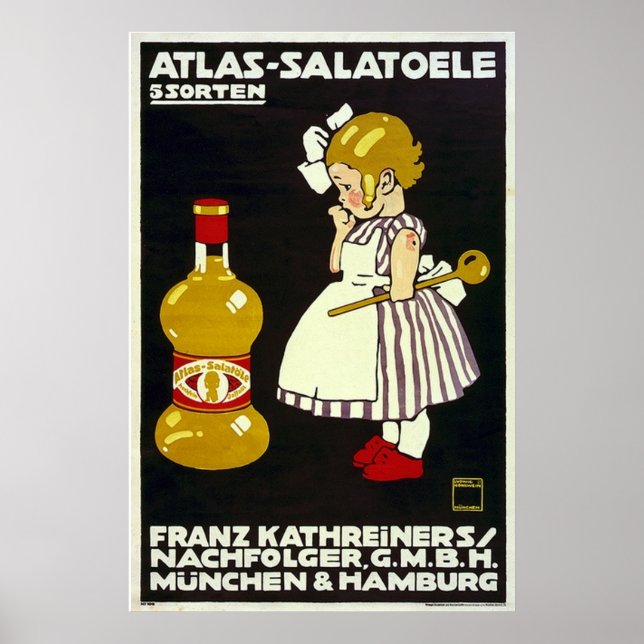 German Salad Oil Advertisement Poster (Front)