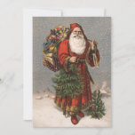 German Santa Christmas Card<br><div class="desc">Vintage flat Christmas cards for business or personal. Old fashion Holiday Images lovingly restored for the best printing quality. Victorian Christmas cards are special and unique. Easily add your own greeting to personalise.</div>