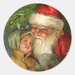 German Santa Christmas Stickers