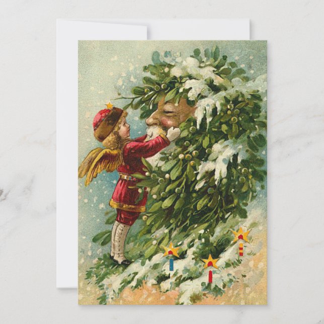 German Santa Fairy Christmas Card (Front)