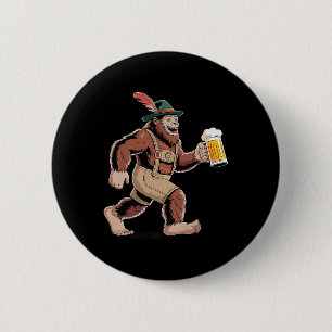 German Sasquatch Beer Funny Premium 6 Cm Round Badge