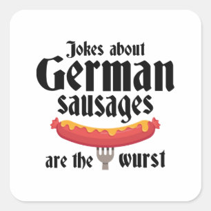 German Sausages Square Sticker