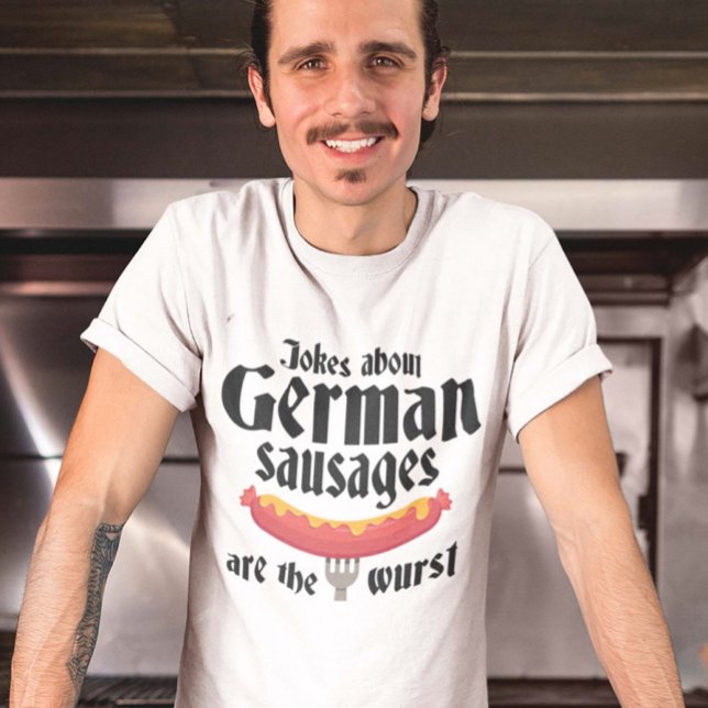 German Sausages T-Shirt (man in food truck wearing funny german shirt)