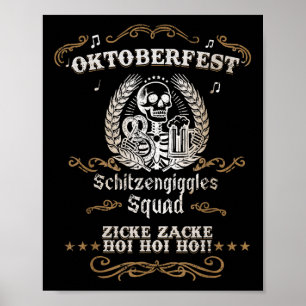 German Schitzengiggles Squad Zicke Zacke Hoi Poster