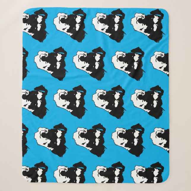 German Schnauzer Sherpa Blanket (Front)