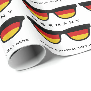 German Shades custom text & colour gift wrap