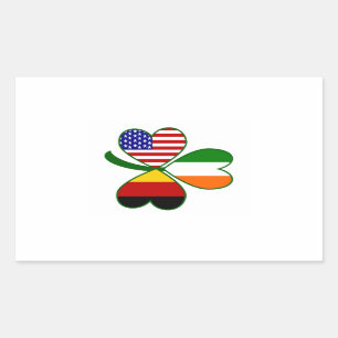 German Shamrock Rectangular Sticker