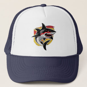 German shark trucker hat