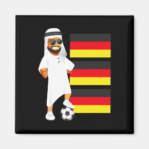 German Sheik Germany Flag Soccer Magnet