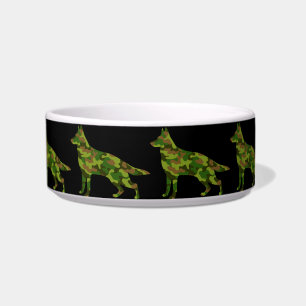 German Shepard army green camouflage Bowl