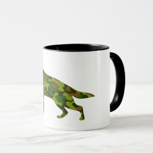 German Shepard army green camouflage Mug
