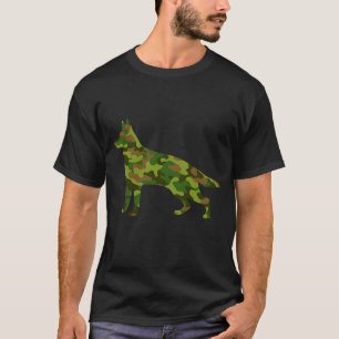 German Shepard army green camouflage T-Shirt