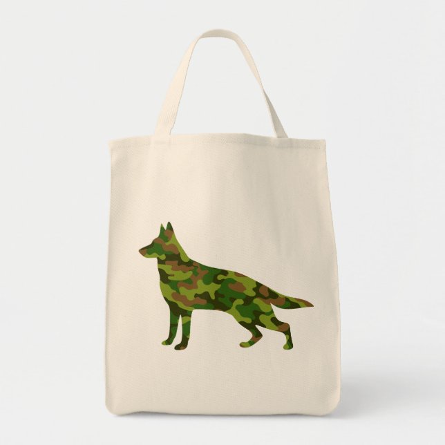 German Shepard army green camouflage Tote Bag (Front)