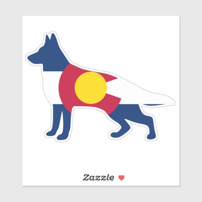 German Shepard Colorado Flag (Sheet)