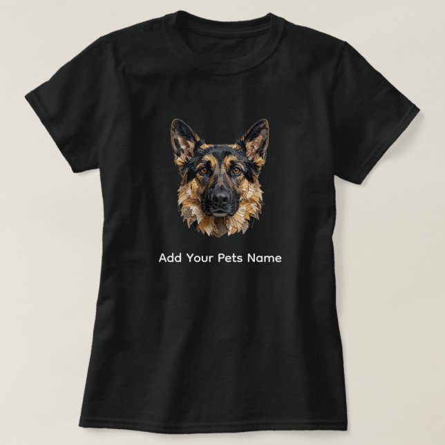 German Shepard Dog Design T-shirt (Design Front)