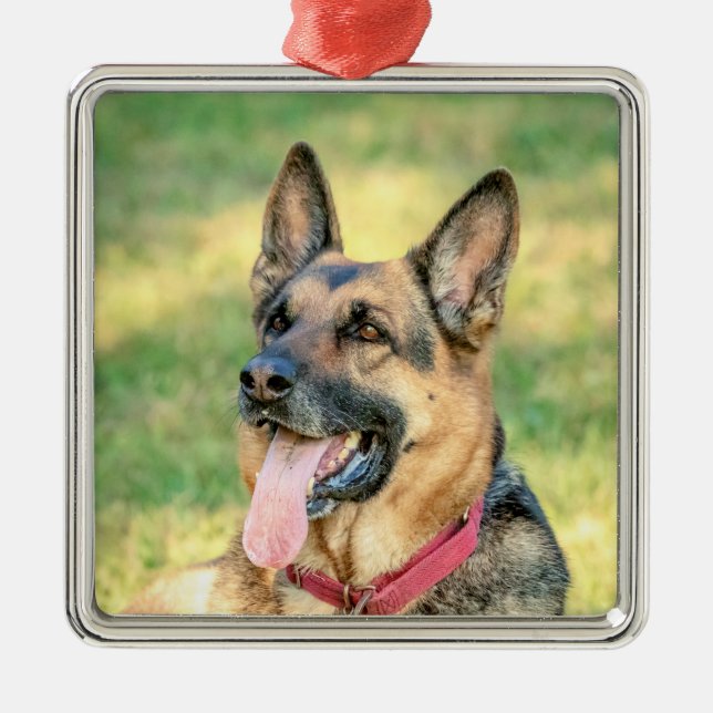 German Shepard Metal Tree Decoration (Front)