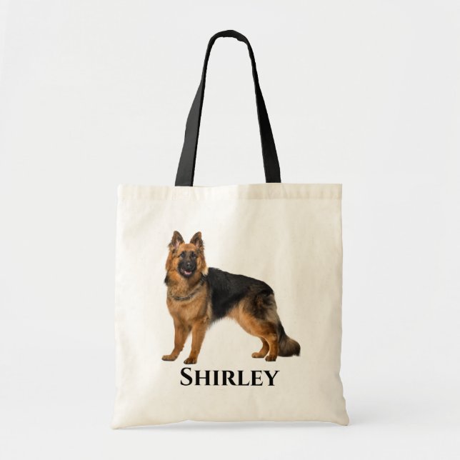 German Shepard Personalise Tote Bag (Front)